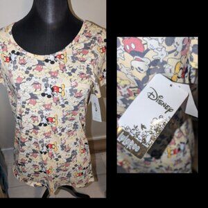 NWT! LulaRoe Disney MICKEY MOUSE Print Classic Womens Top Size S